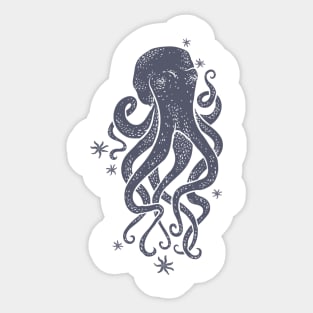 Octopus Squiggly King Of The Sea Sticker